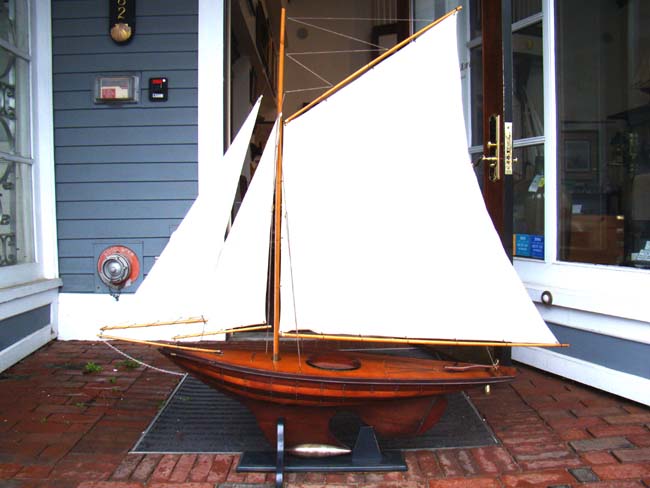A fine large vintage plank-on-frame Pond Boat